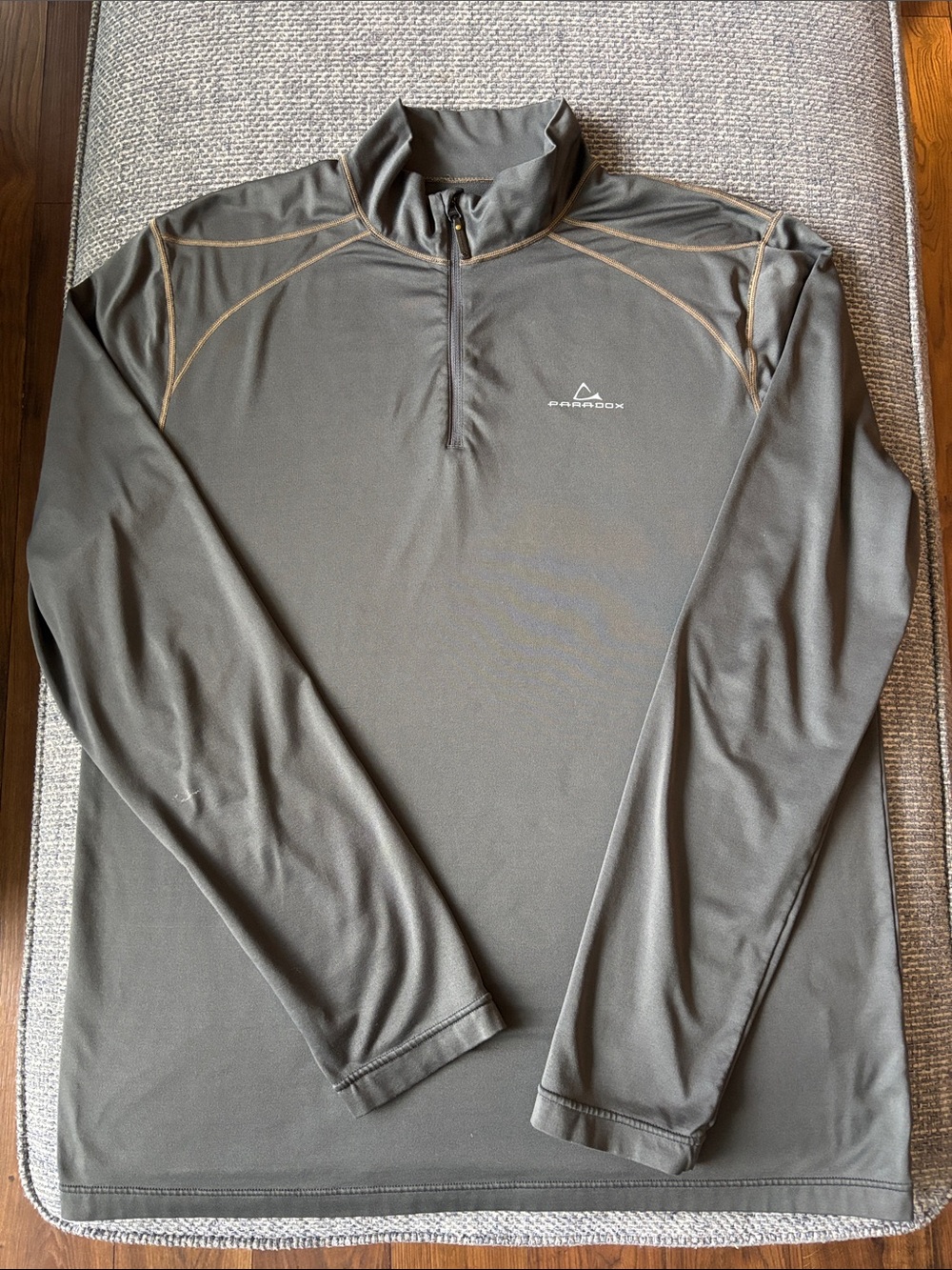 Paradox Men’s Gray Long-Sleeve Quarter Zip Pullover | Sz L